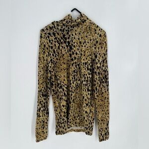 Cos Printed High Neck Long Sleeve Top